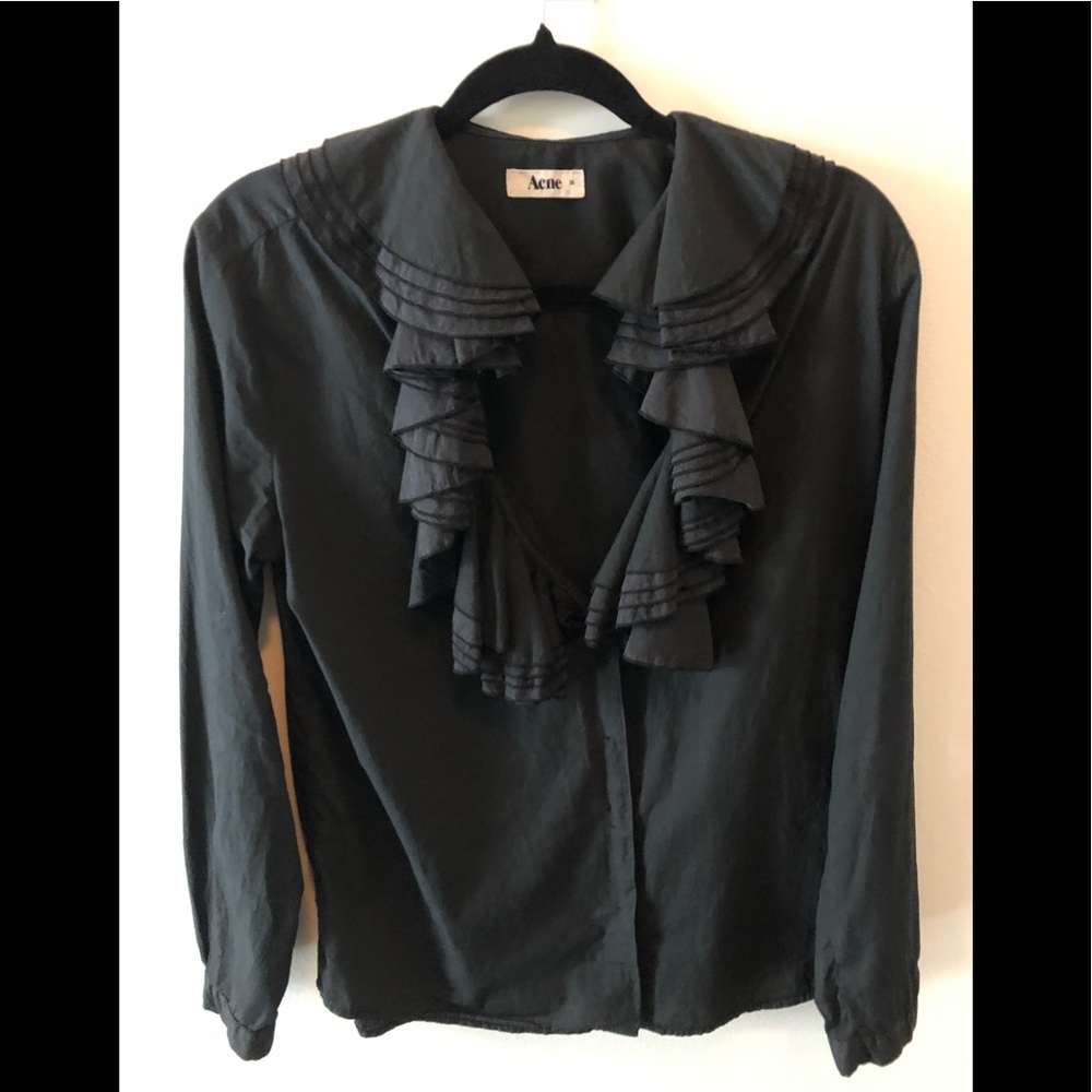 Acne Studio Black Cotton Top